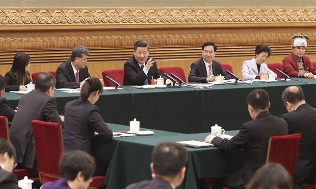 習(xí)近平李克強(qiáng)栗戰(zhàn)書汪洋王滬寧趙樂際韓正 分別參加全國人大會(huì)議一些代表團(tuán)審議